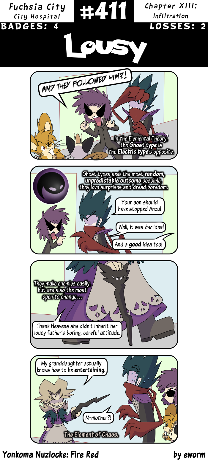 And with both Ghost and Dark types revealed, the reason why Mr. Zaiji was able to manipulate that Sableye (page #099) should be clear now. Just played into both of his types.